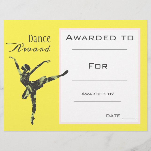 Dance award girl balletdanser (Voorkant)