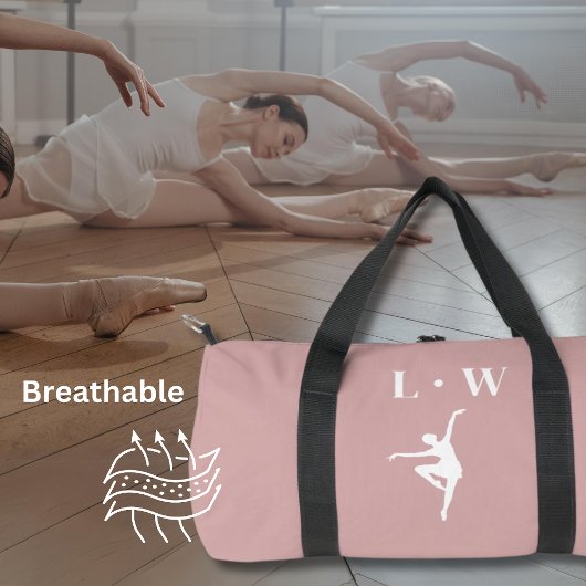 Dance Bag - Roze Initialen Naam Duffle Bag Plunjezak