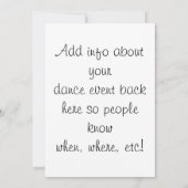 Dance Ballerina Kaart (Achterkant)