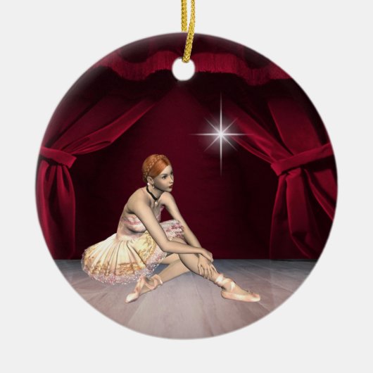 Dance Ballerina Keramisch Ornament (Voorkant)