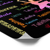 Dance Ballerina met persoonlijke naam overal Poster (Hoek)