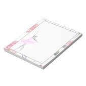 Dance Ballerina | NOTITIEBLOK WATERVERF ROOS (Linkerzijde)