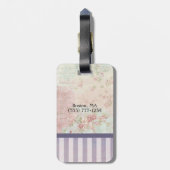 Dance - Ballerina Silhouette  achtergrond Bagagelabel (Achterkant verticaal)