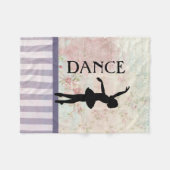 Dance - Ballerina Silhouette  achtergrond Fleece Deken (Voorkant (Horizontaal))