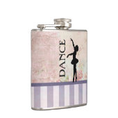 Dance - Ballerina Silhouette achtergrond Heupfles (Rechts)