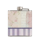 Dance - Ballerina Silhouette achtergrond Heupfles (Achterkant)