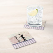 Dance - Ballerina Silhouette  achtergrond Kartonnen Onderzetters (Insitu)