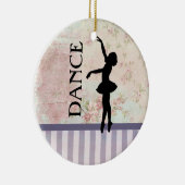 Dance - Ballerina Silhouette  achtergrond Keramisch Ornament (Rechts)