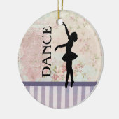 Dance - Ballerina Silhouette  achtergrond Keramisch Ornament (Links)