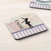 Dance - Ballerina Silhouette  achtergrond Onderzetter (Linkerzijde)