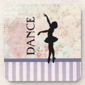 Dance - Ballerina Silhouette  achtergrond Onderzetter (Voorkant)