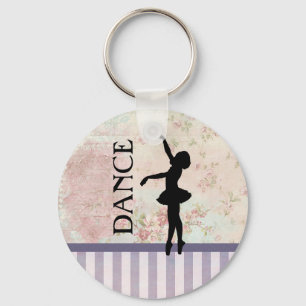 Dance - Ballerina Silhouette  achtergrond Sleutelhanger