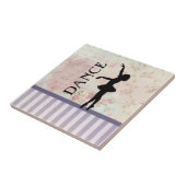 Dance - Ballerina Silhouette  achtergrond Tegeltje (Zijkant)