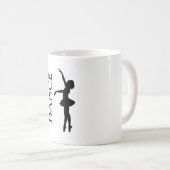 Dance - Ballerina Silhouette Koffiemok (Voorkant rechts)