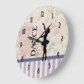 Dance - Ballerina Silhouette over  achtergrond Grote Klok (Hoek)