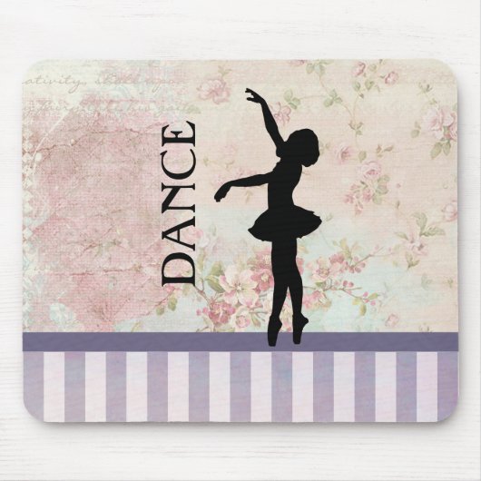Dance - Ballerina Silhouette over  achtergrond Muismat (Voorkant)