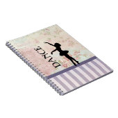 Dance - Ballerina Silhouette over  achtergrond Notitieboek (Rechterzijde)