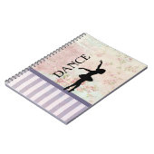 Dance - Ballerina Silhouette over  achtergrond Notitieboek (Linkerzijde)