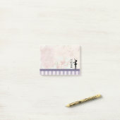 Dance - Ballerina Silhouette over  achtergrond Post-it® Notes (Op bureau)