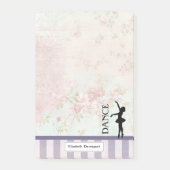 Dance - Ballerina Silhouette over achtergrond Post-it® Notes (Voorkant)