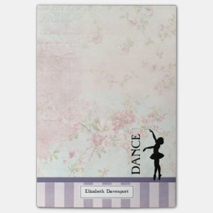 Dance - Ballerina Silhouette over  achtergrond Post-it® Notes