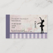 Dance - Ballerina Silhouette over  achtergrond Visitekaartje (Achterkant)