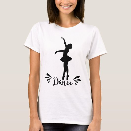 Dance - Ballerina Silhouette T-shirt (Voorkant)