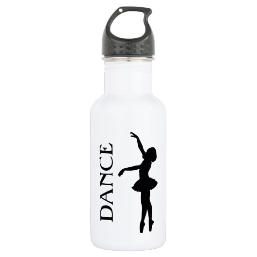 Dance - Ballerina Silhouette Waterfles (Voorkant)