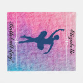 Dance Ballet Aangepaste Ballerina over de hele dag Fleece Deken (Voorkant (Horizontaal))