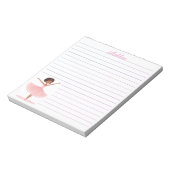 Dance Ballet Ballerina Bruine Huid Notitieblok (Linkerzijde)