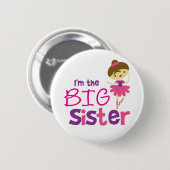Dance Ballet Big Sister Ronde Button 5,7 Cm (Voorkant /achterkant)