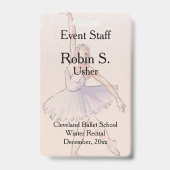 Dance Ballet Overweging Event Badge (Achterkant)