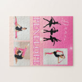 Dance Ballet Pink Gradient 3 Foto gepersonaliseerd Legpuzzel (Horizontaal)