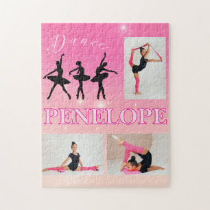 Dance Ballet Pink Gradient 3 Foto gepersonaliseerd Legpuzzel
