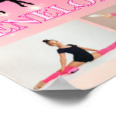 Dance Ballet Pink Gradient 3 Foto gepersonaliseerd Poster (Hoek)