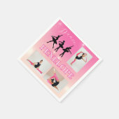 Dance Ballet Pink Gradient 3 Foto gepersonaliseerd Servet (Hoek)