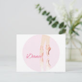 Dance Ballet Slippers Briefkaart (Staand voorkant)