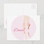Dance Ballet Slippers Briefkaart (Voorkant / Achterkant)