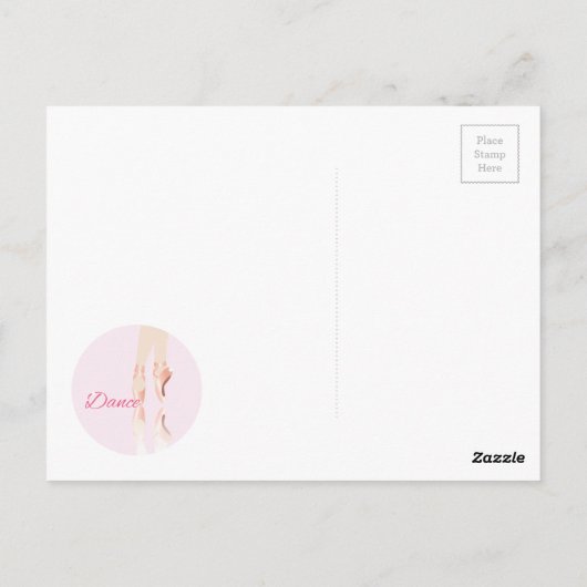 Dance Ballet Slippers Briefkaart (Achterkant)