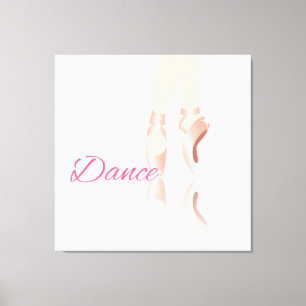 Dance Ballet Slippers Canvas Afdruk