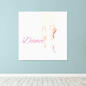 Dance Ballet Slippers Canvas Afdruk (Insitu (Houten vloer))