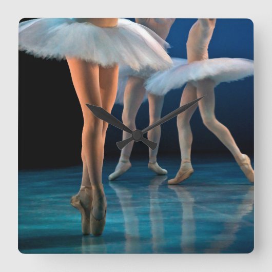 Dance Ballet Vierkante Klok (Voorkant)