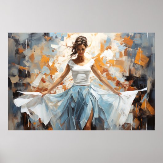 Dance Beauty Painting Abstracte Art Decor Poster (Voorkant)