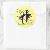 Dance between Stars Ronde Sticker (Tas)