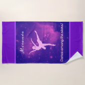 Dance between the Stars Ballerina Galaxy Strandlaken (Voorkant)