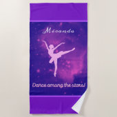 Dance between the Stars Ballerina Galaxy Strandlaken (Voorkant)