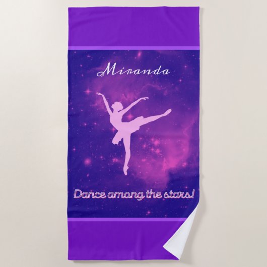 Dance between the Stars Ballerina Galaxy Strandlaken (Voorkant)