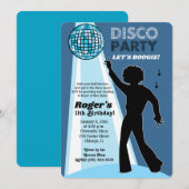 Dance Birthday Invitations van Disco Party 70 Kaart (Voorkant / Achterkant)