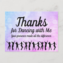 Dance Birthday Party Bedankt Briefkaart