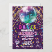 Dance Birthday Party Kinder Custom Kaart (Voorkant)